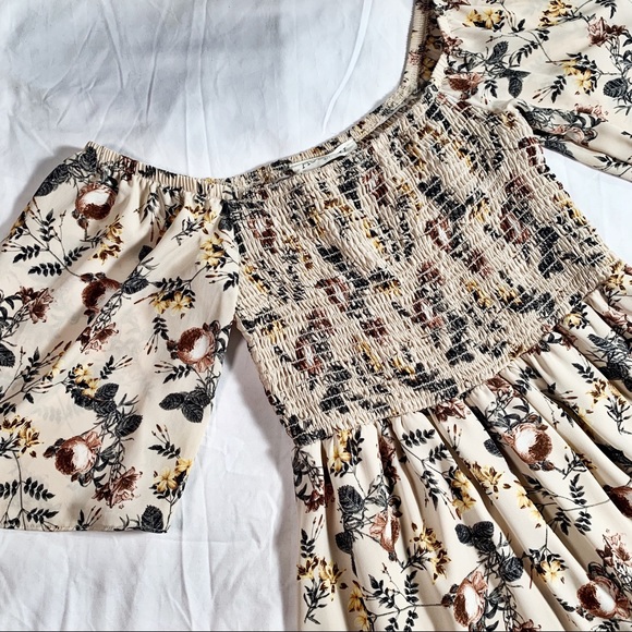 Audrey 3+1 Off-Shoulder Floral Mini Dress | Festival Vibes | Size M - Picture 2 of 3